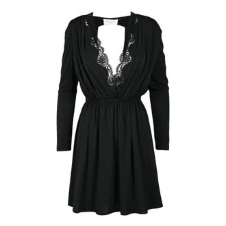 Ermanno Scervino Dames, Jurken, Zwart, Maat: 2XS Jersey