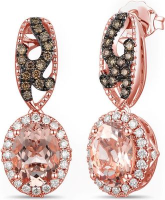 Le Vian Ladies Semi Precious Earrings set in 14K Strawberry Gold