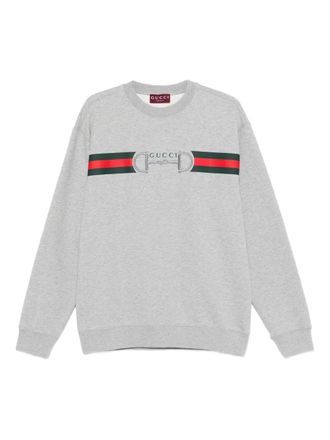 Gucci stripe logo sweatshirt - Grey