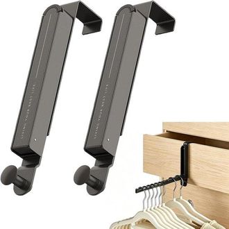 OEM Perchero Plegable Para Puerta, Gancho Para Ropa Que Ahorra Espacio, No Requiere Taladro, Para Puertas De Hasta 4,8 Cm, Gris