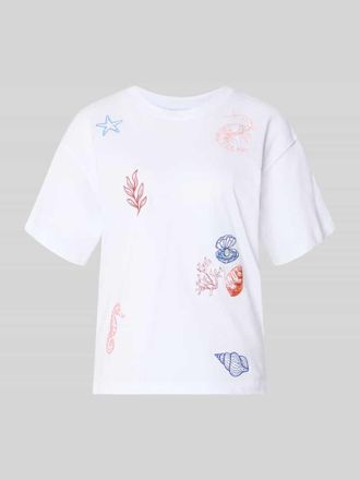 Only Regular Fit T-Shirt aus reiner Baumwolle Modell EMMINA in Offwhite, Gr&ouml;&szlig;e XL