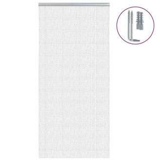 Berkfield Home Chain Door Fly Screen 100x200 cm Aluminium in Silver