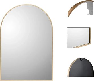 OEM Espejo De Pared, 66 X 96 Cm, Forma Ovalada, Cristal Templado, Marco De Aleaci&oacute;n De Aluminio, Irrompible