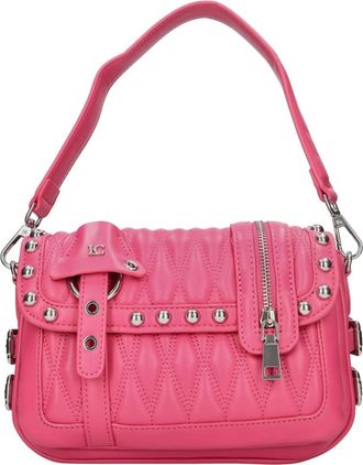 La Carrie Biker Small Shoulder Bag - Dames - Schoudertassen - Roze - ONE Size - Leer - Tassen