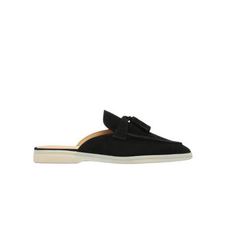 Scarosso Lucrezia Muiltjes - Dames - Slip ons - Zwart - 36 EU - Leer - Schoenen