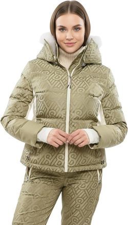 Yves Salomon Green Logo Hood Jacket