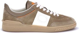 Valentino Garavani Brown Calf Leather Bos Taurus Chunky Mens Sneakers