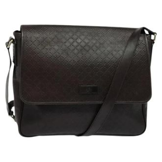 Gucci Pre-owned Cross Body Bags, female, Brown, Size: ONE SIZE Pre-owned Lux Flap Messenger Bag