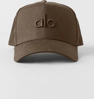 Alo | District Trucker Hat in Espresso Brown
