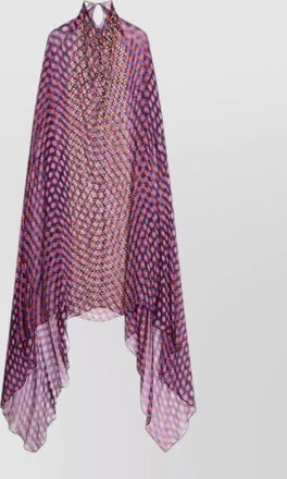 Dries Van Noten ankle length cape style halter neck dress