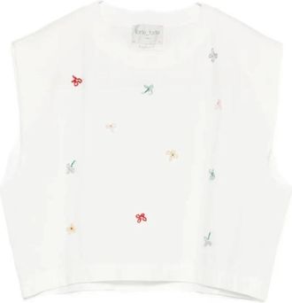 Forte_Forte Sleeveless Tops, female, White, Size: M Petites Fleurs Embroidery Top
