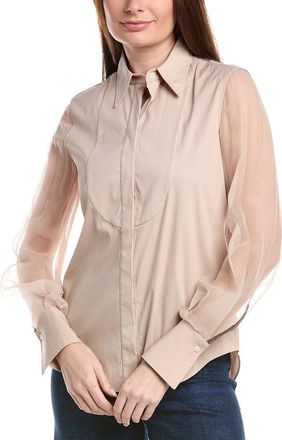 Brunello Cucinelli Silk Sleeve Blouse