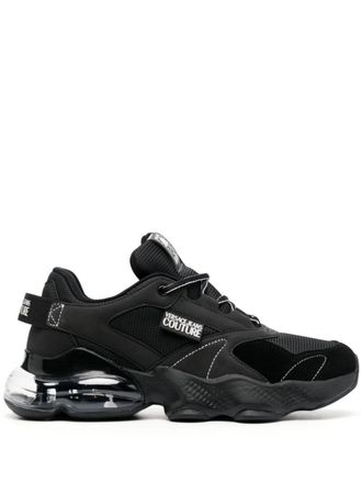 Versace Jeans Couture logo-patch panelled sneakers - Black