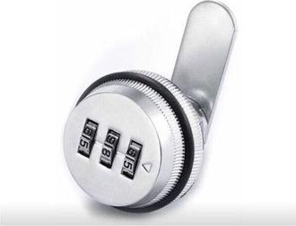 OEM Cerradura Para Buz&oacute;n Ulisem De 20 Mm/30 Mm Con Combinaci&oacute;n De 3 D&iacute;gitos, Cerradura Giratoria Para Caj&oacute;n De 30 Mm - Plata