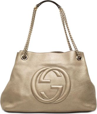 Gucci Pre-owned Gucci Medium Metallic Calfskin Soho Chain Tote Ladies P4QOU18KS0A5I2QR