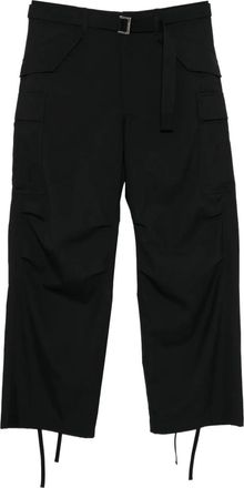 sacai Cargo con cintura - Nero