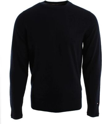 Tommy Hilfiger Rondgebreide trui - Heren - Ronde hals truien - Blauw - M - Truien & Vesten
