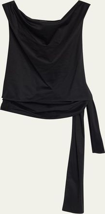 Proenza Schouler Zafira Twisted Mercerized Cotton Jersey Top