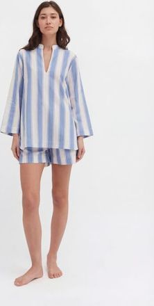 Desmond & Dempsey Boat Pajama Set in Feluka Blue at Nordstrom, Size Medium Uk