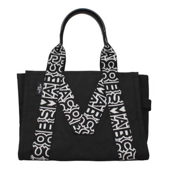 Marc Jacobs Zwarte Stoffen Schoudertas Casual Rits - Dames - Shoppers - Zwart - ONE Size - Leer - Tassen