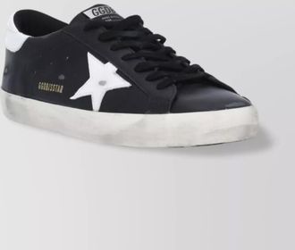 Golden Goose smooth leather low top sneakers with star detail