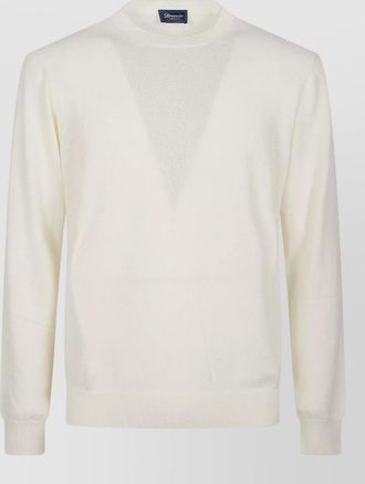 Drumohr ribbed cotton crew neck jumper