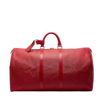 Louis Vuitton Castilian Red Leather Boston Bag (Pre-Owned)