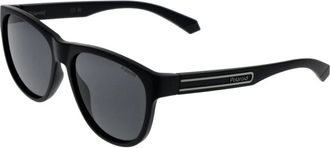 Polaroid Zwarte Unisex Zonnebril Ronde Stijl - unisex - Zonnebrillen - Zwart - ONE Size - Accessoires