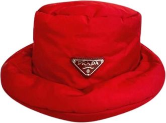 Prada Pre-owned Cappello a secchiello - - Pre-owned - Donna - Rosso - ONE SIZE
