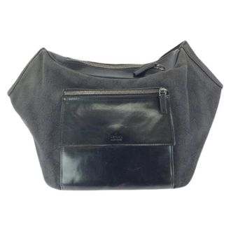 Gucci Pre-owned GG Canvas Leren Heuptas - Heren - Pre-owned - Zwart - Maat: ONE Size Leer