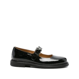 Kenzo Ballerina Shoes, female, Black, 7 UK, Black Patent Leather Mary-Jane Shoes