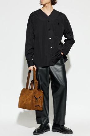 Jil Sander Cotton Shirt, Mens, Black