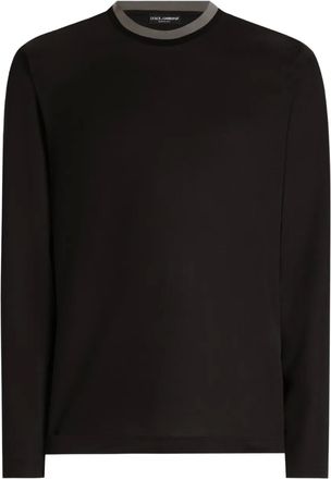 Dolce & Gabbana T-shirt con bordo a contrasto - Nero
