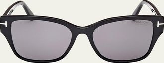 Tom Ford Elsa Polarized Acetate Butterfly Sunglasses