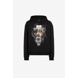 Roberto Cavalli Tiger Graphic Cotton Hoodie, Size X-Small