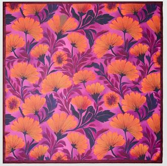 Mango Foulard stampa floreale viola - Donna - Taglia unica - MANGO