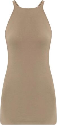 Rick Owens Canotta con scollo olimpionico a coste - Toni neutri