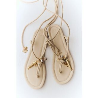 H&M Strappy Sandals in Cream at Nordstrom, Size 11