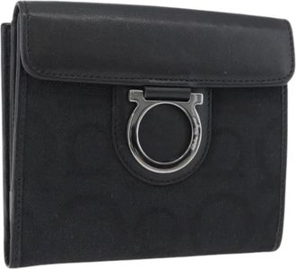 Ferragamo Pre-owned Nylon Portemonnee - Dames - Vintage Accessoires - Zwart - ONE Size - Nylon - Vintage