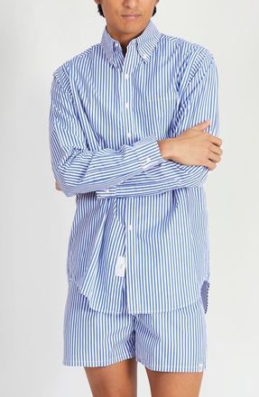 Sleepy Jones Penn Shirt in Blue & White Stripe at Nordstrom, Size X-Small