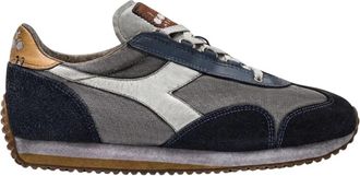 Diadora Equipe H Dirty Stone Wash Evo Sneakers - Heren - Sneakers - Blauw - 46 EU - Leer - Schoenen