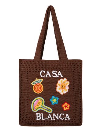 Casablanca Brown Cotton Tote