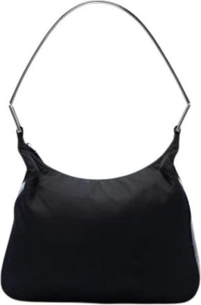 Prada Pre-owned Nylon Shoulder Bag - Dames - Vintage Schoudertas - Zwart - ONE Size - Nylon - Vintage