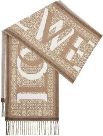 Loewe Double-Face Love Scarf In Wool And Cashmere