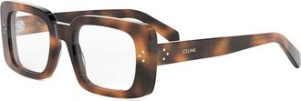 Celine 3 Dots Rechthoekig Montuur - unisex - Brillen - Bruin - ONE Size - Accessoires