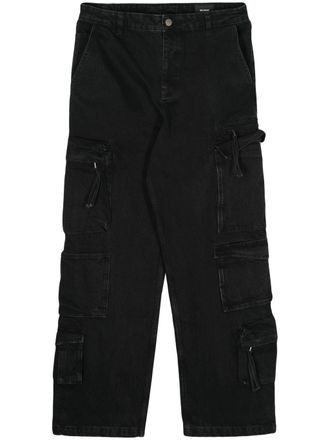 Axel Arigato Black Utility Cargo Straight-Cut Cotton Jeans
