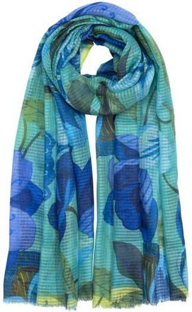 Echo Island Floral Wrap in Turquoise at Nordstrom