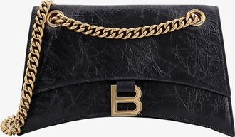 Balenciaga Leather shoulder bag with frontal monogram - BALENCIAGA - gender_Woman