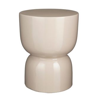 MiCa Decorations Mesa auxiliar de cemento beis Alt. 45