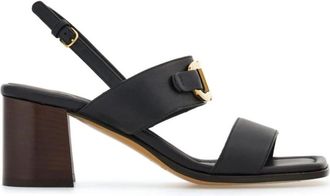 Ferragamo Sandalen met hoge hak - Dames - Sandalen met hakken - Zwart - 40 EU - Leer - Schoenen